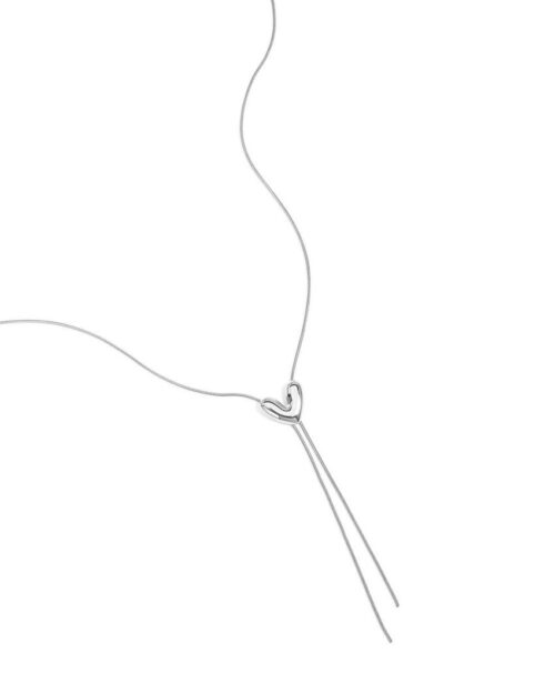 Y-ketting hart zilver