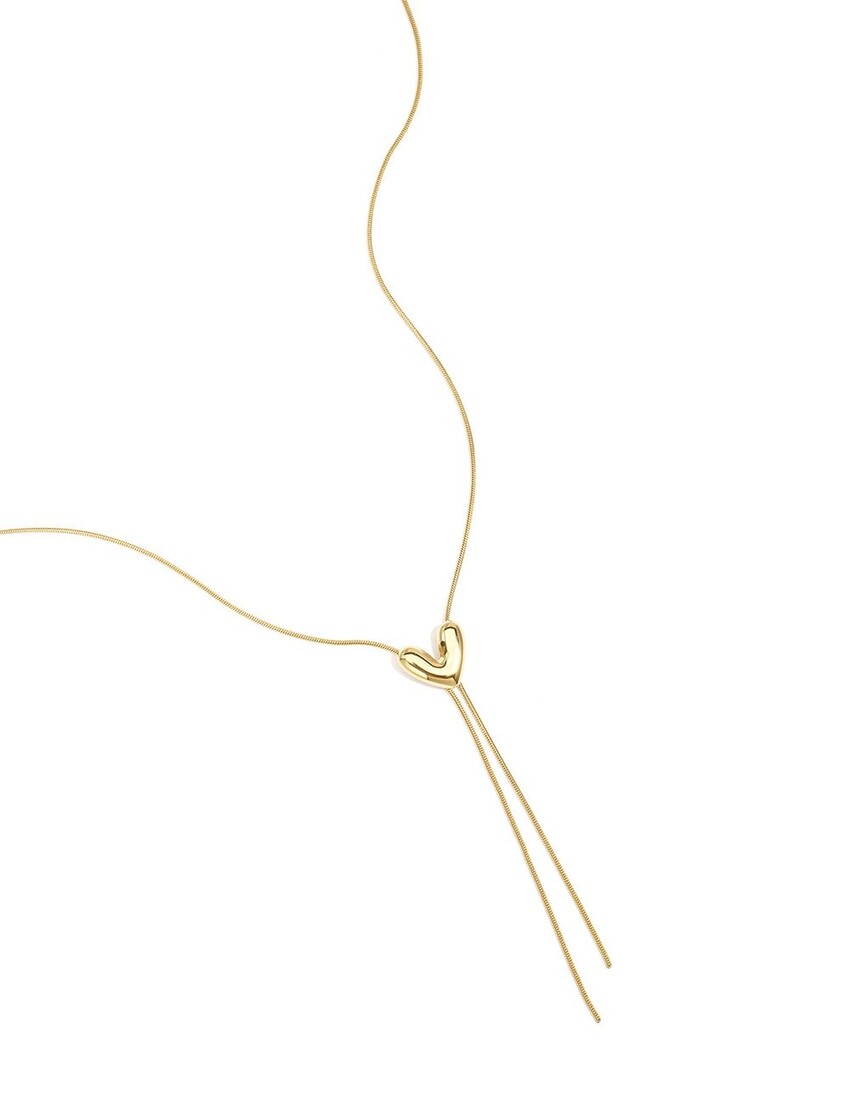 Y-ketting hart goud