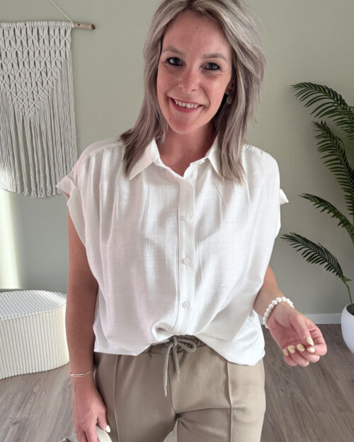 Oversized basic blouse wit