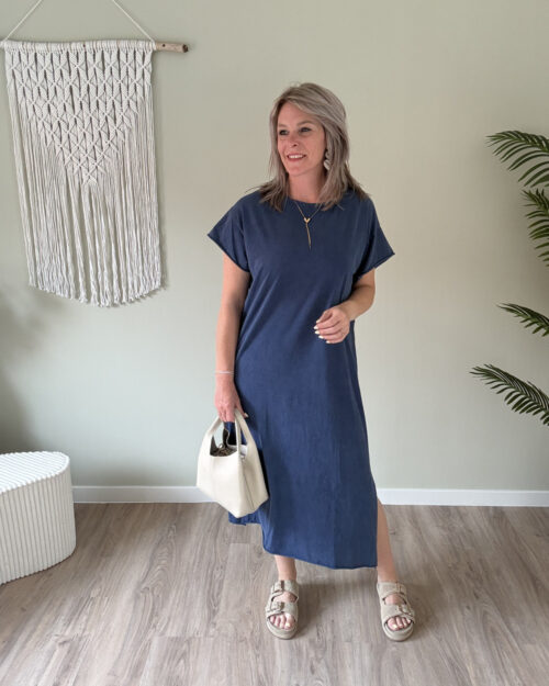 Maxi t-shirt dress blauw