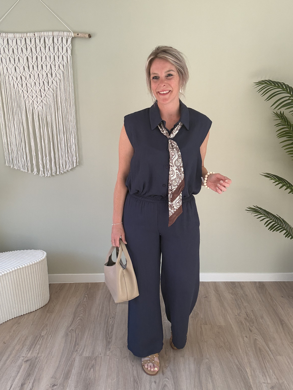 Linnenlook set navy