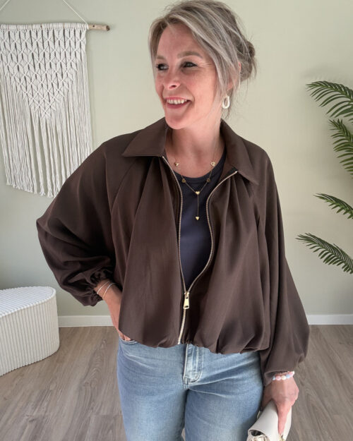 Oversized jacket choco