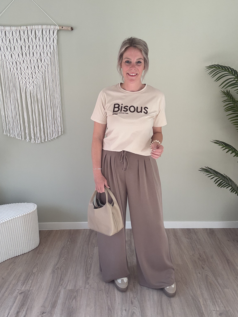 Tee bisous beige - Afbeelding 2