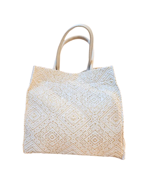Beach bag beige-glitter
