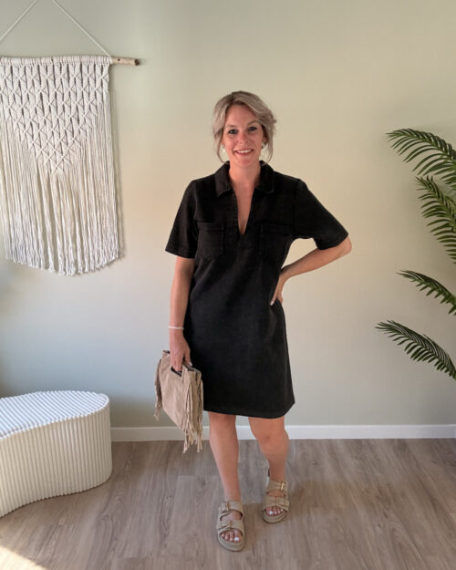 Jeans dress zwart
