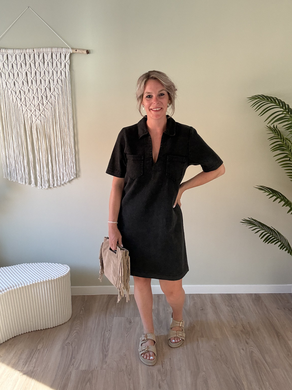 Jeans dress zwart