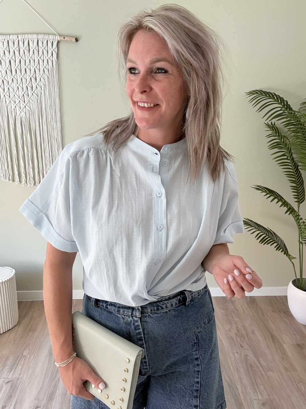 Summer blouse blauw
