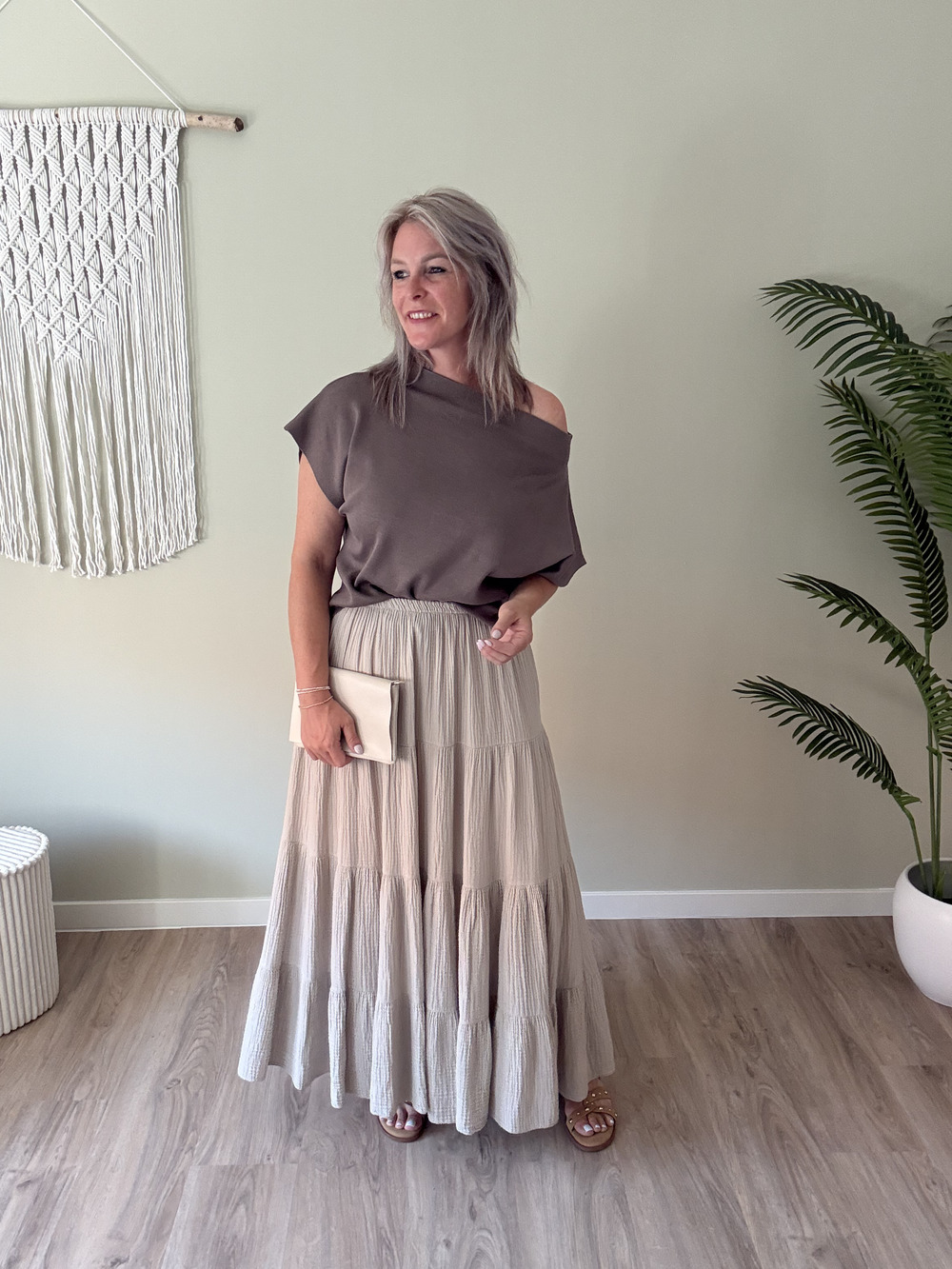 Mousseline rok beige - Afbeelding 2