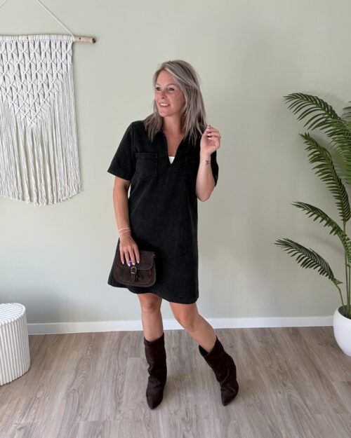 Jeans dress zwart
