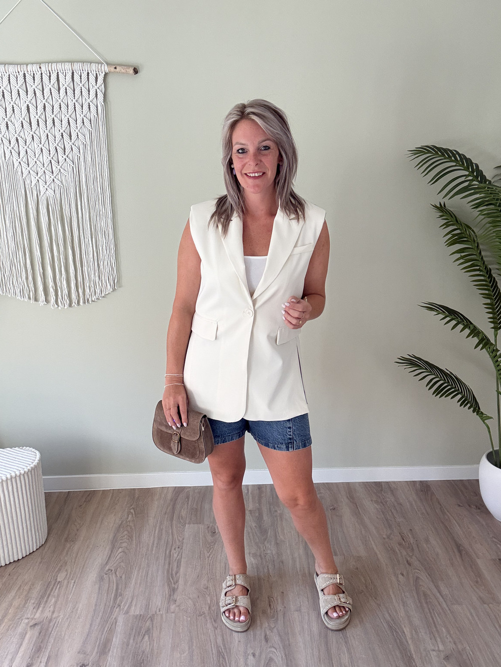 Blazer gilet ecru - Afbeelding 2