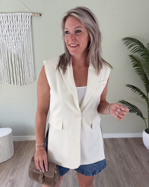 Blazer gilet ecru