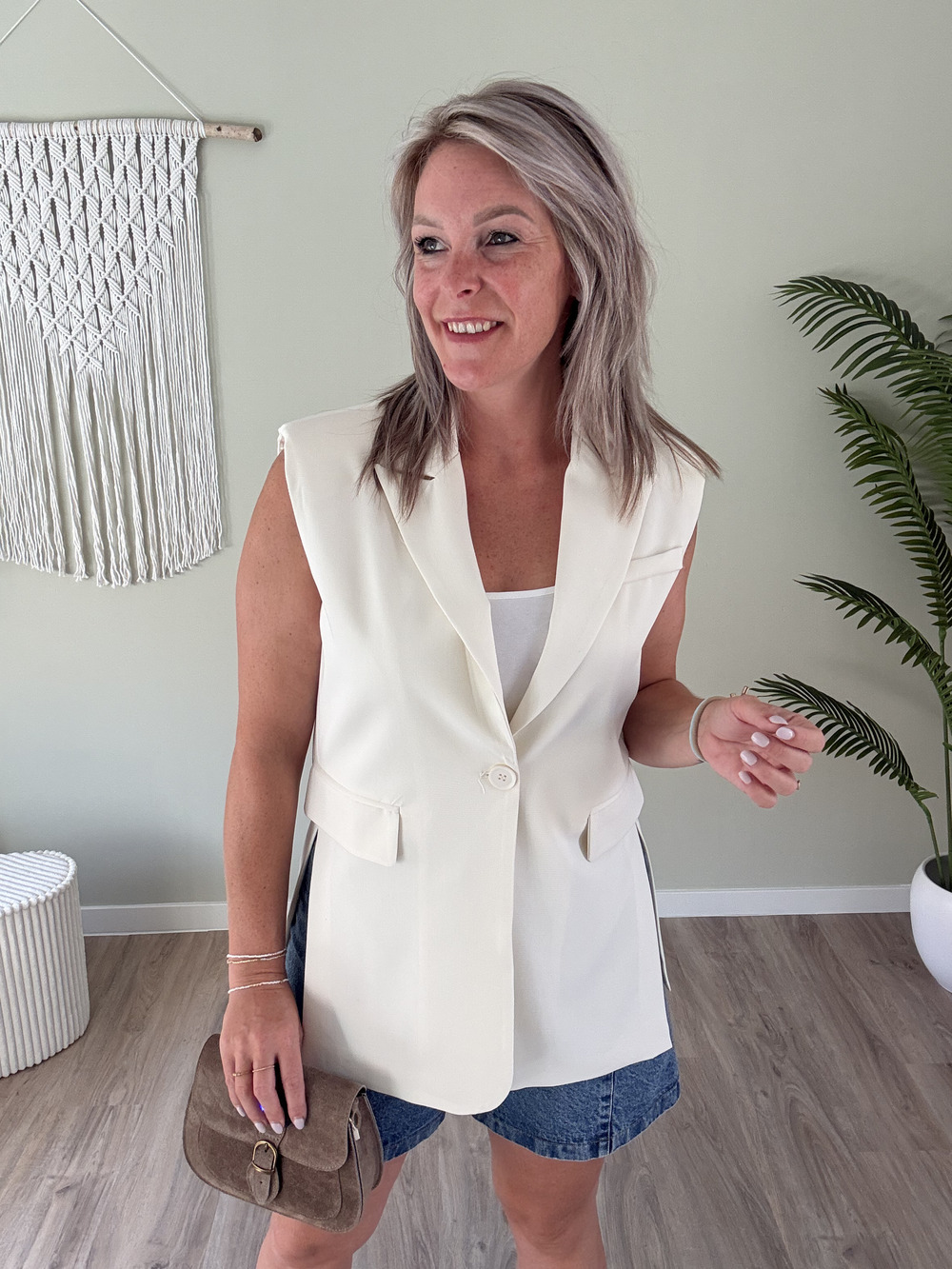 Blazer gilet ecru