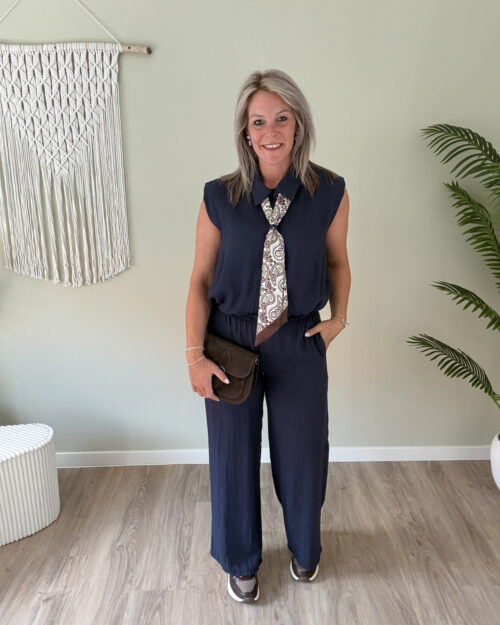 Linnenlook set navy