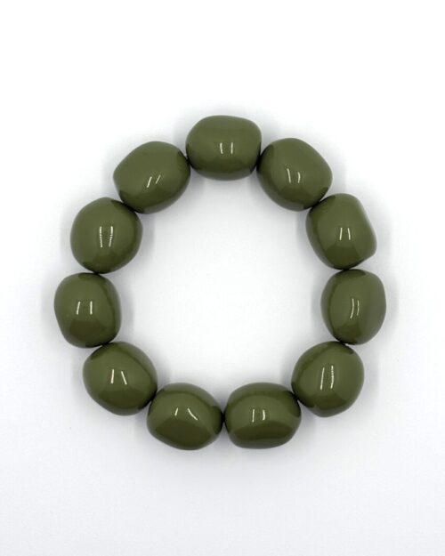 Kralenarmband olijf