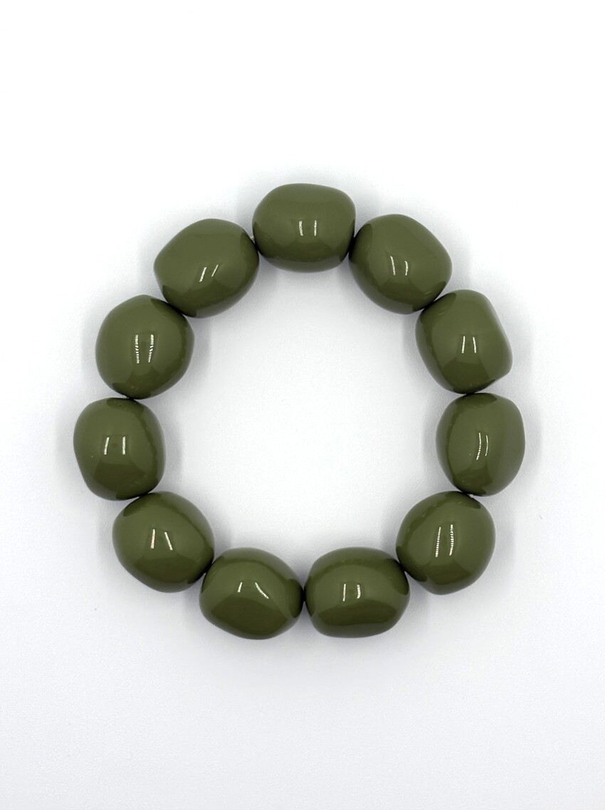 Kralenarmband olijf
