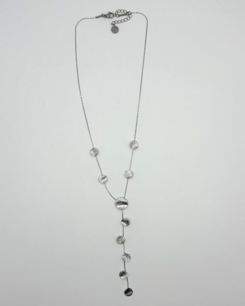 Y-ketting muntjes zilver