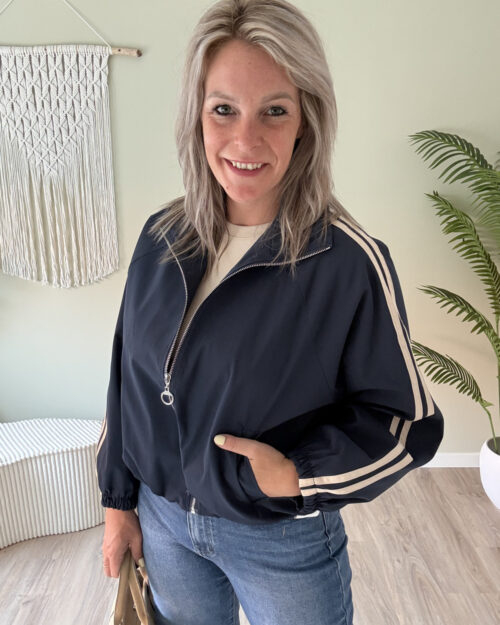 Navy stripe jacket