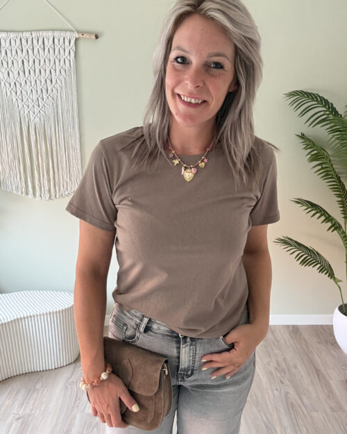 Basic tee taupe
