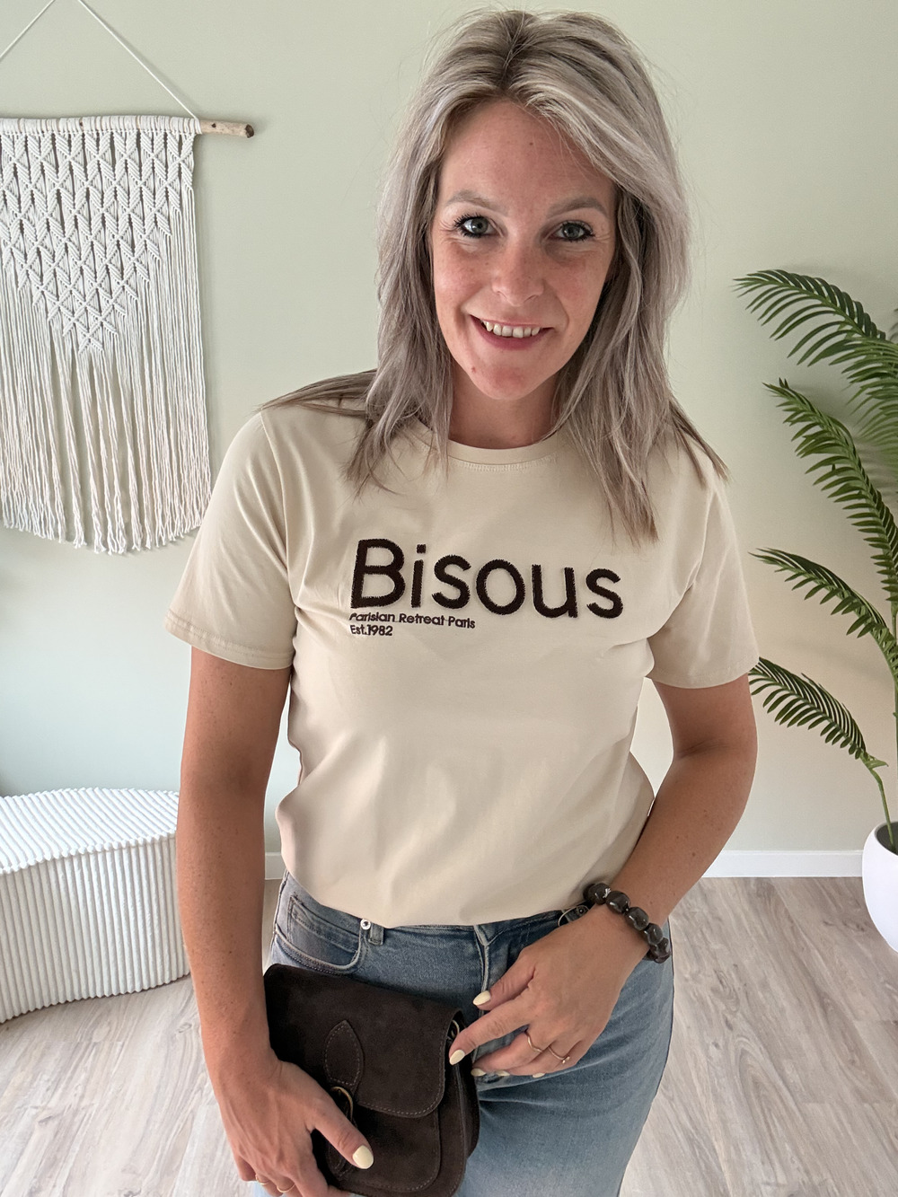 Tee bisous beige