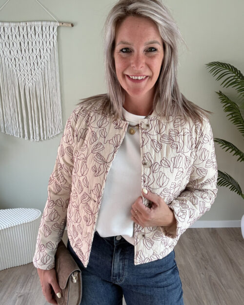 Bomber jacket print bordeaux