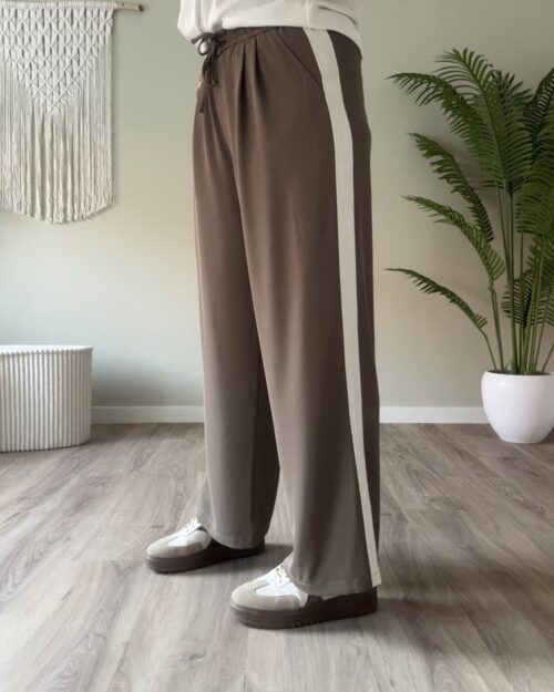 Pantalon stripe taupe