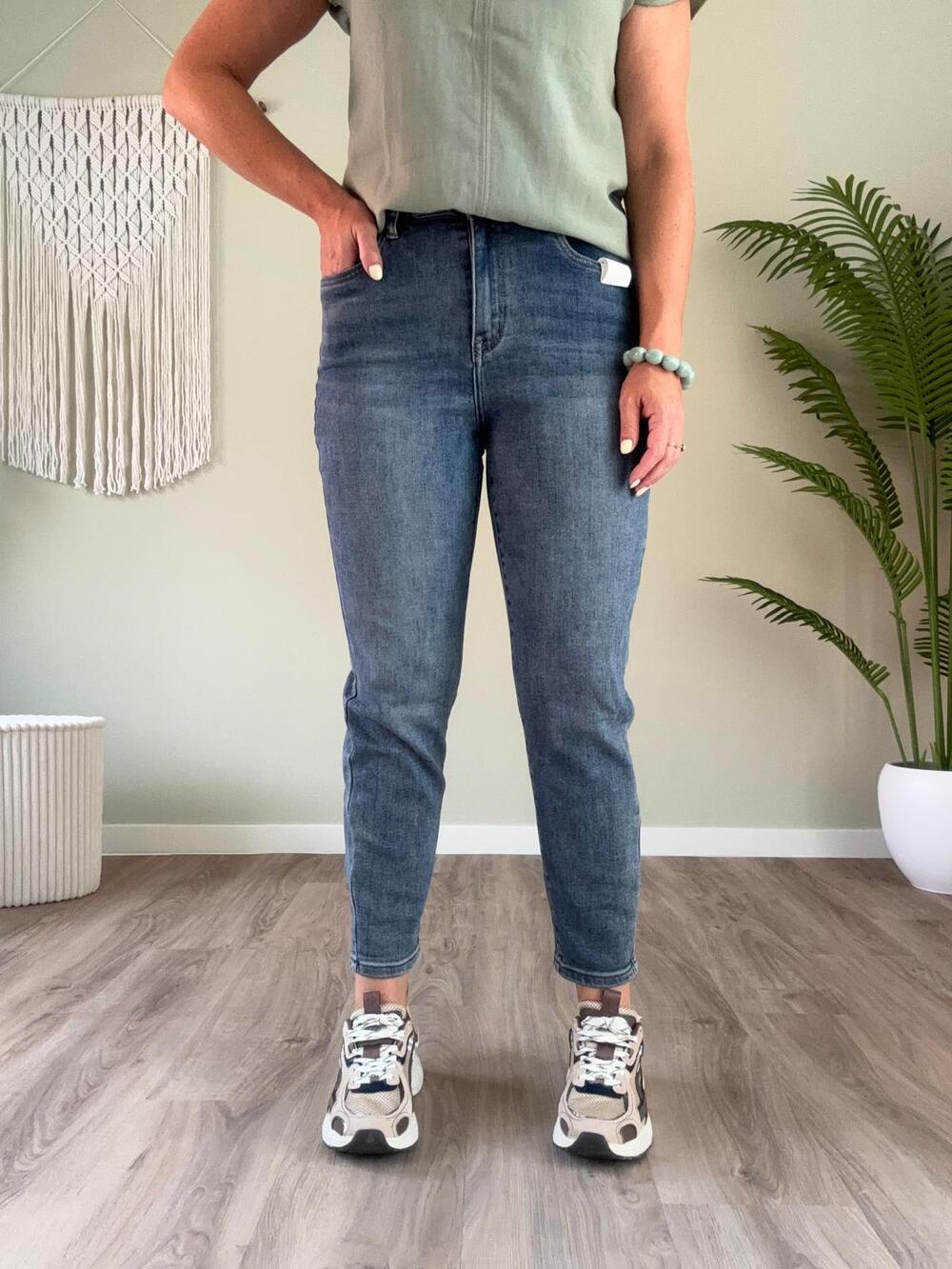 MOM-jeans dark blue