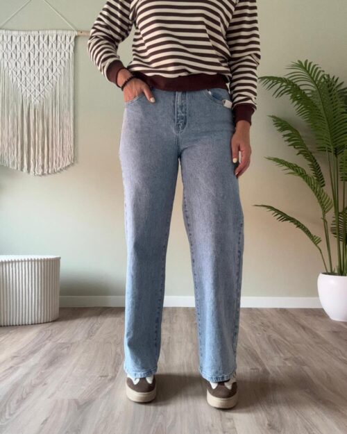 Denim wide leg jeans