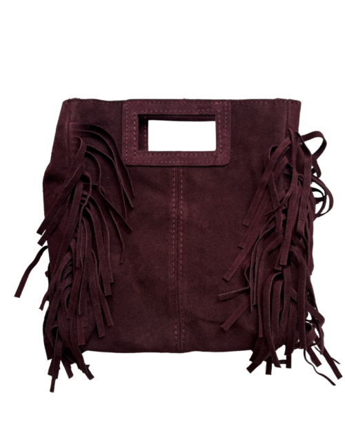 Tas met franjes bordeaux