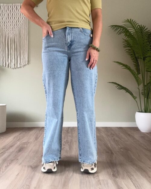 Denim wide leg jeans