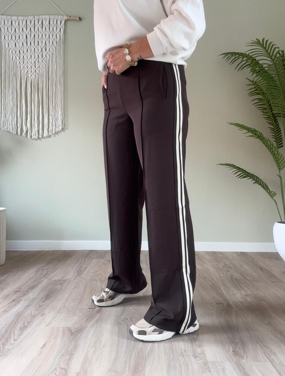 Pantalon stripes choco