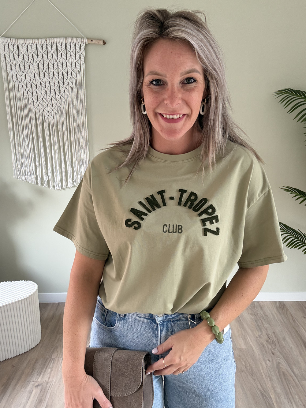 Tee Saint Tropez olijfgroen