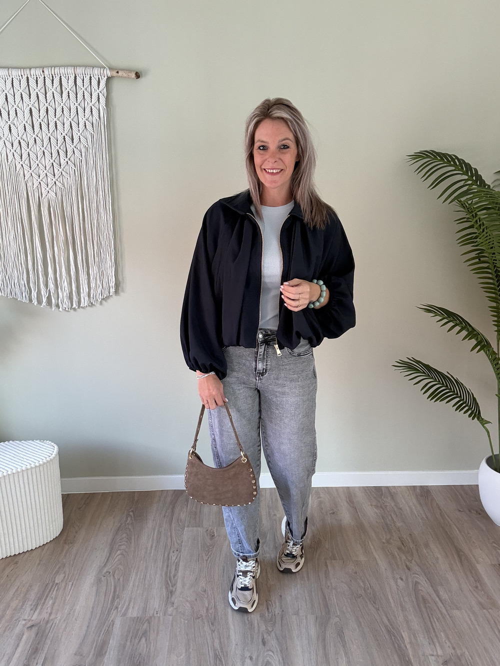 Oversized jacket navy - Afbeelding 2
