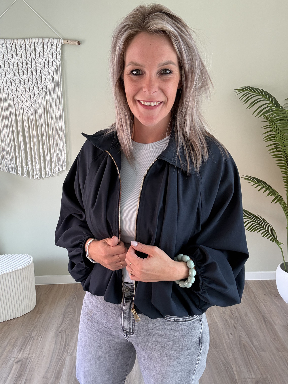 Oversized jacket navy