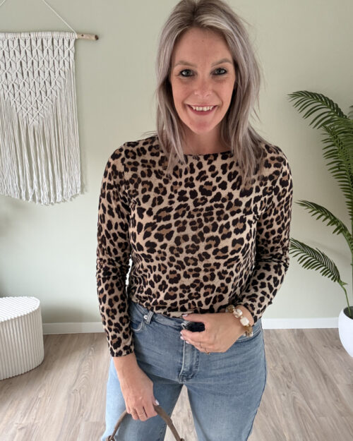 Cashmere top leopard