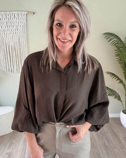 Oversized blouse choco