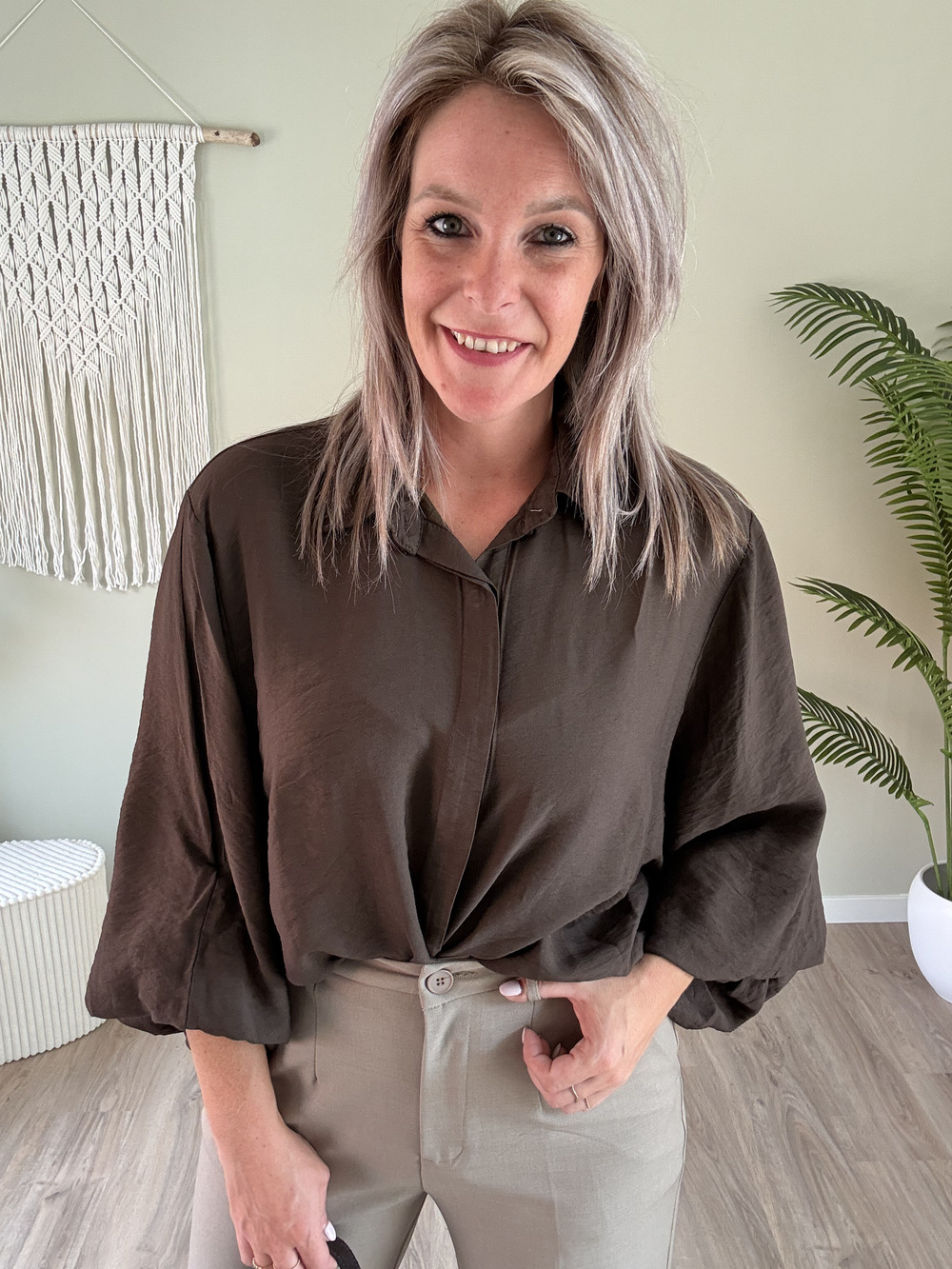 Oversized blouse choco
