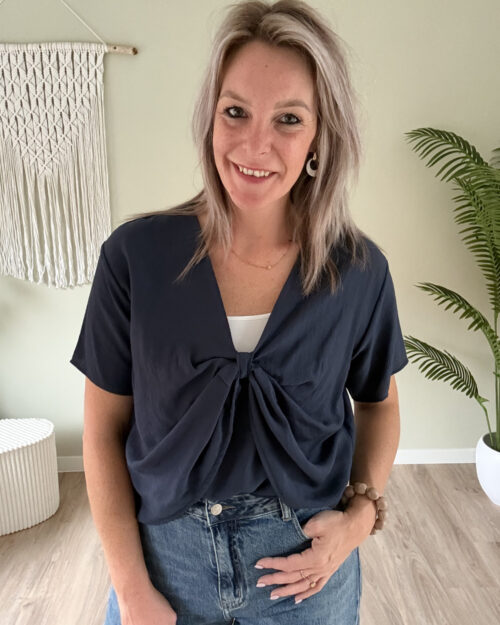 Detail top navy