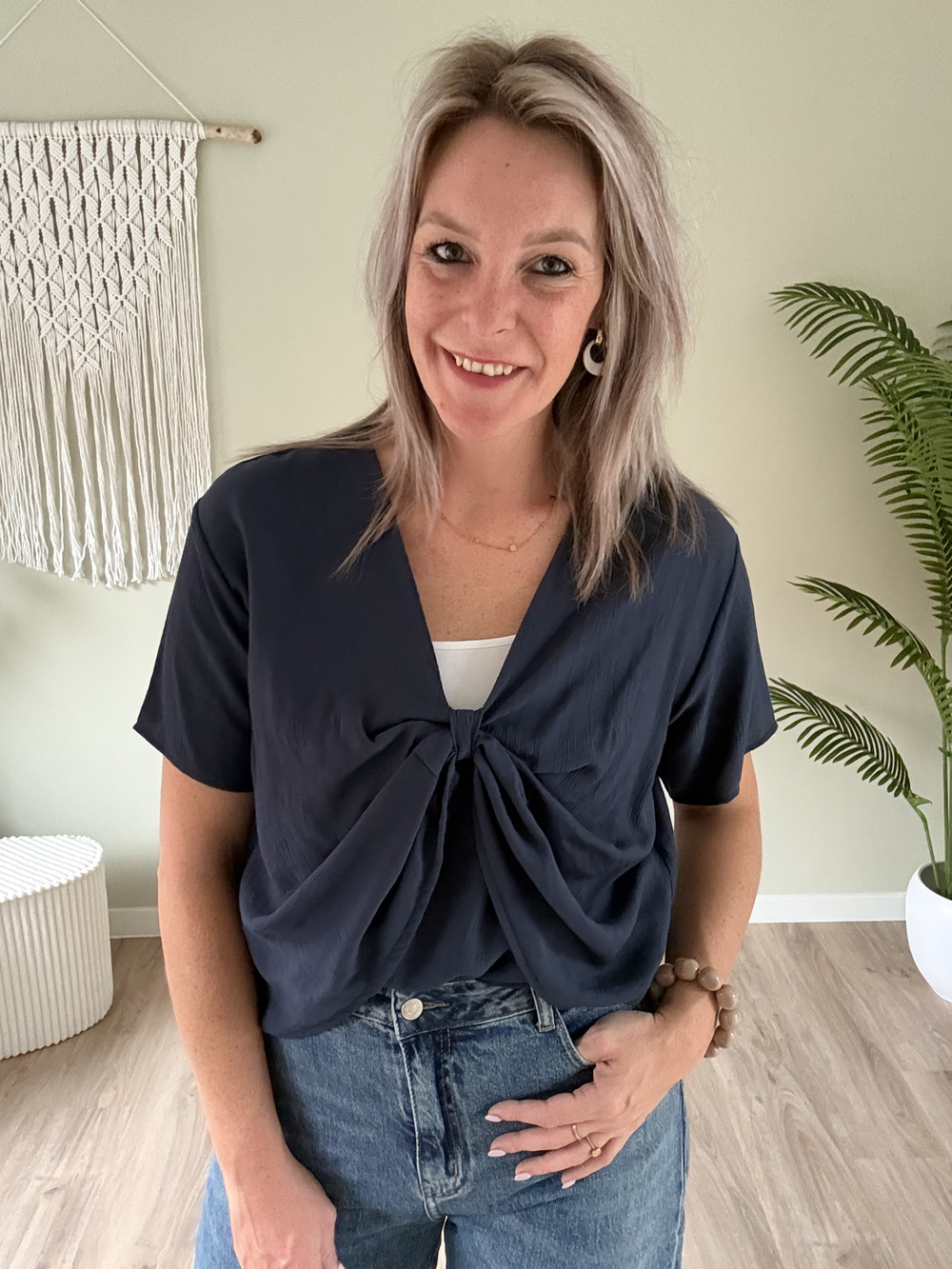 Detail top navy