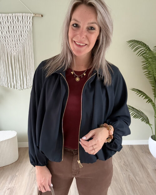 Oversized jacket navy