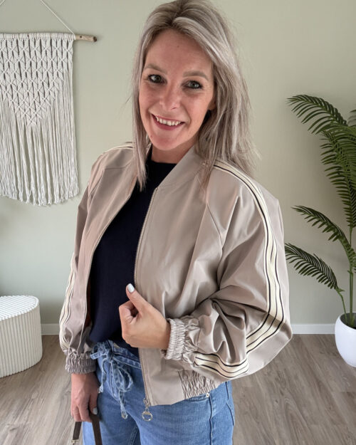 Jack met strepen beige