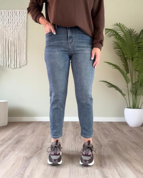 MOM-jeans dark blue