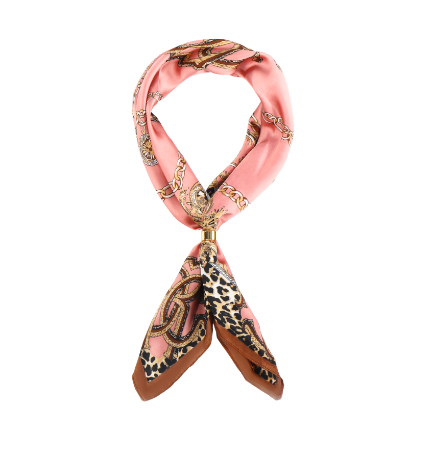 Sjaal met ring roze
