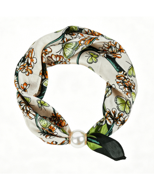 Sjaal met magneet print groen
