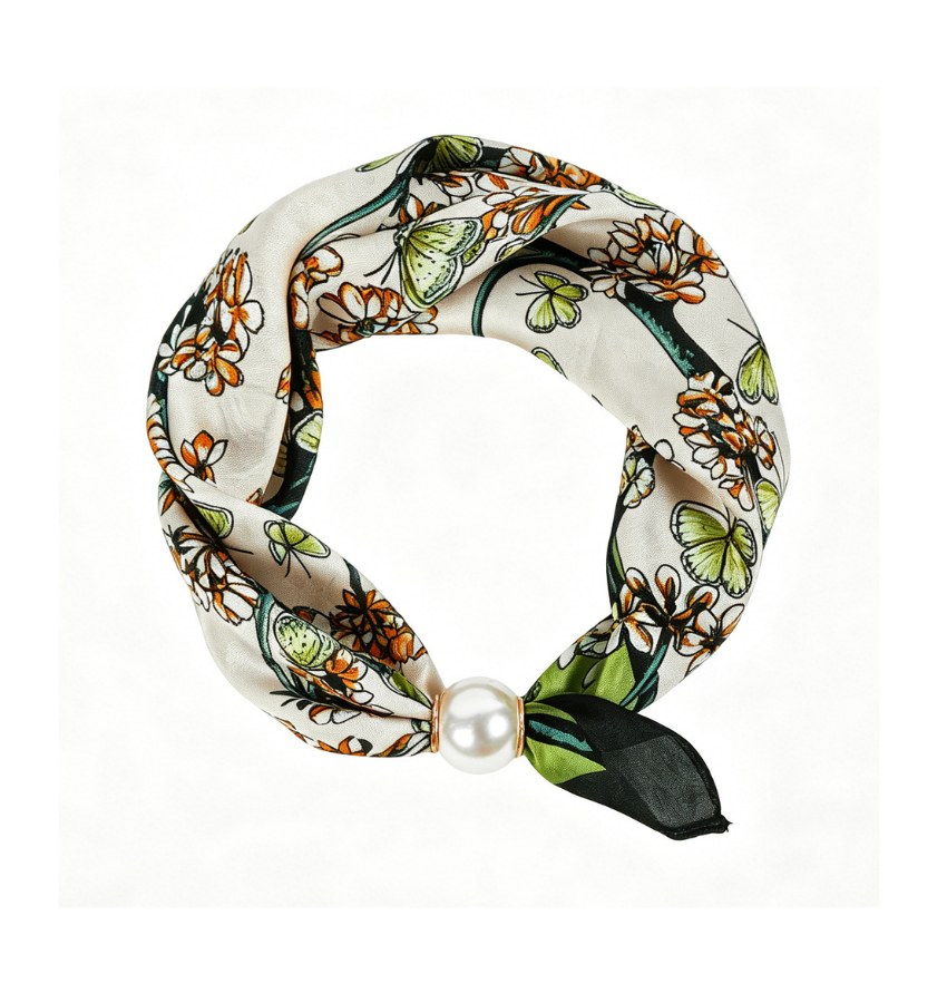 Sjaal met magneet print groen
