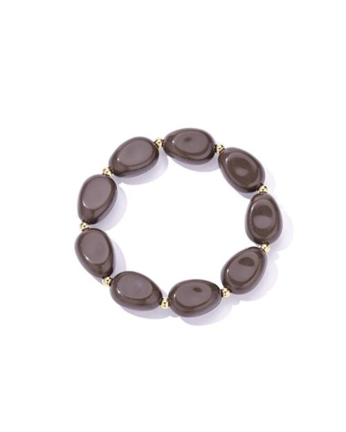 Kralen armband bruin-bordeaux