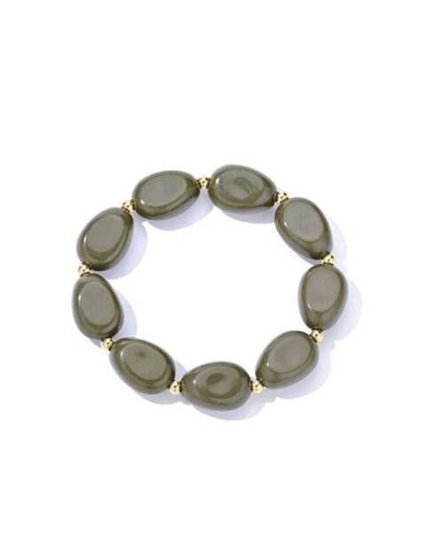 Kralen armband olijf-groen