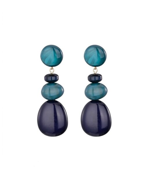 Kralenhangers groen-blauw