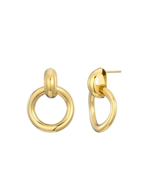 Basis oorbellen ring goud
