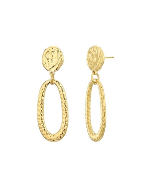 Ovalen hangers goud