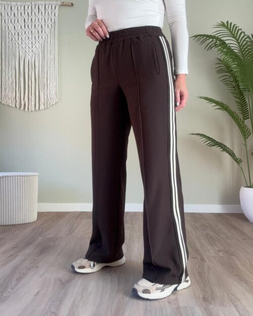 Pantalon stripes choco